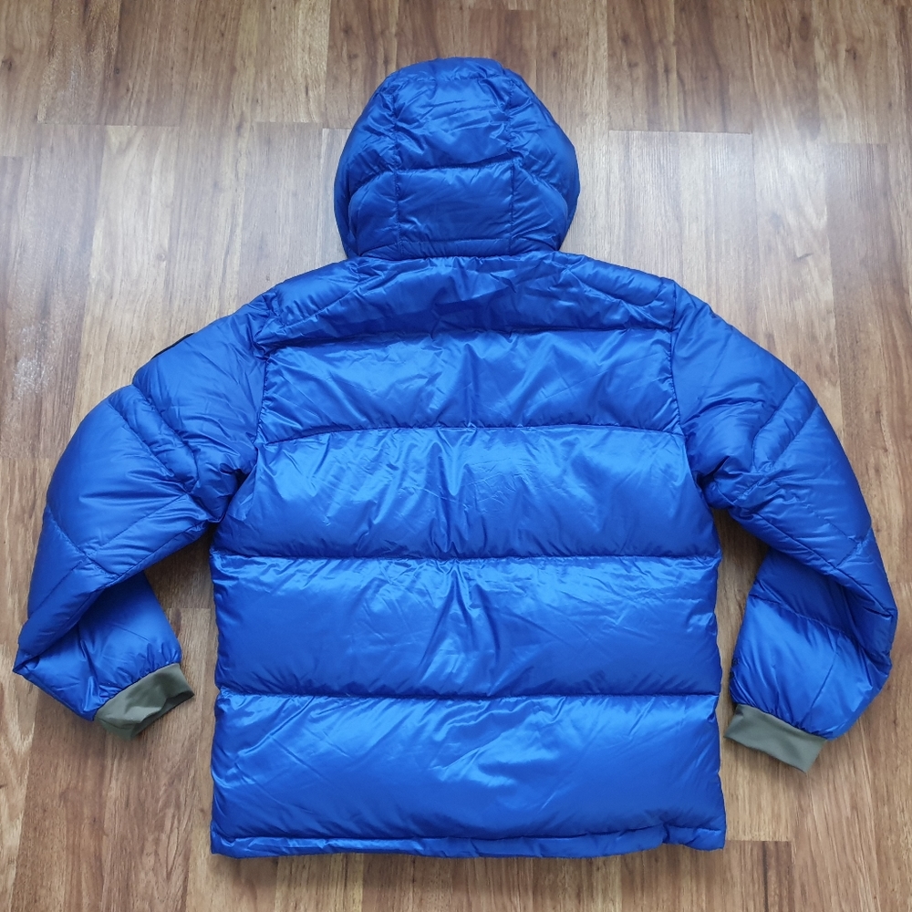 Polo Ralph Lauren Hooded Down Jacket Sportsmen 750 Fill Blue/Camo Sherpa Hood - Picture 4 of 12